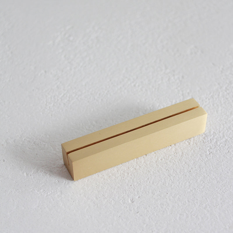 Brushed Brass Card Holder - Rectangle