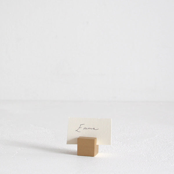 Brushed Brass Card Holder - Square