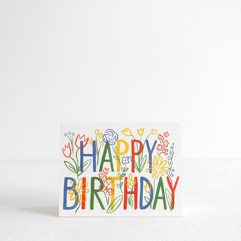 Brushstroke Birthday Card