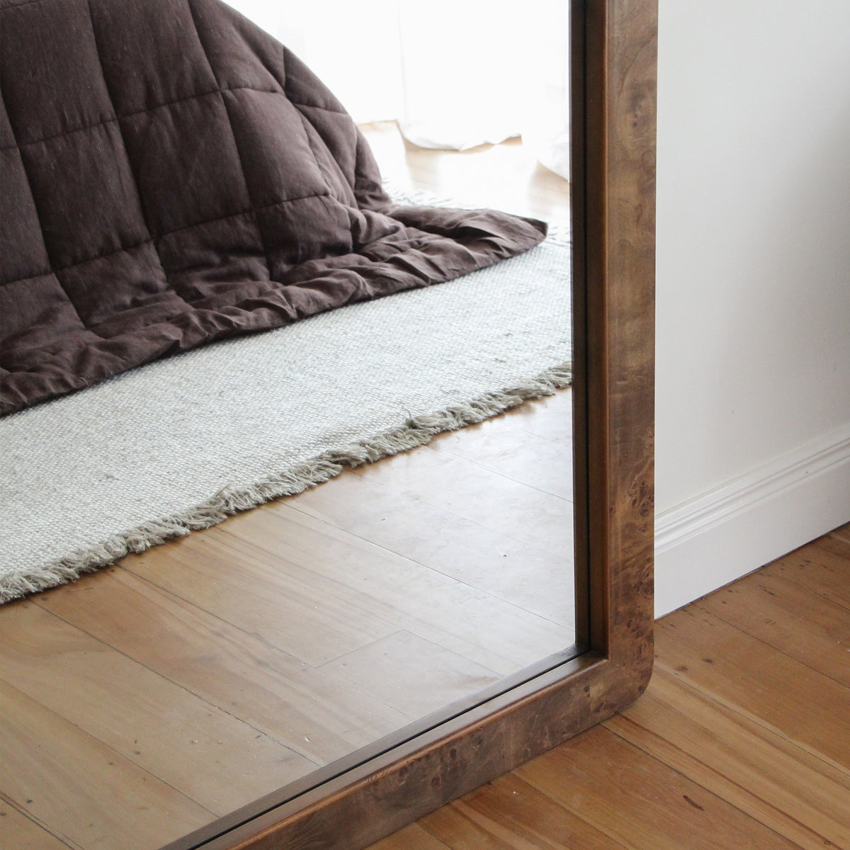 Burl Saddle Full Length Mirror