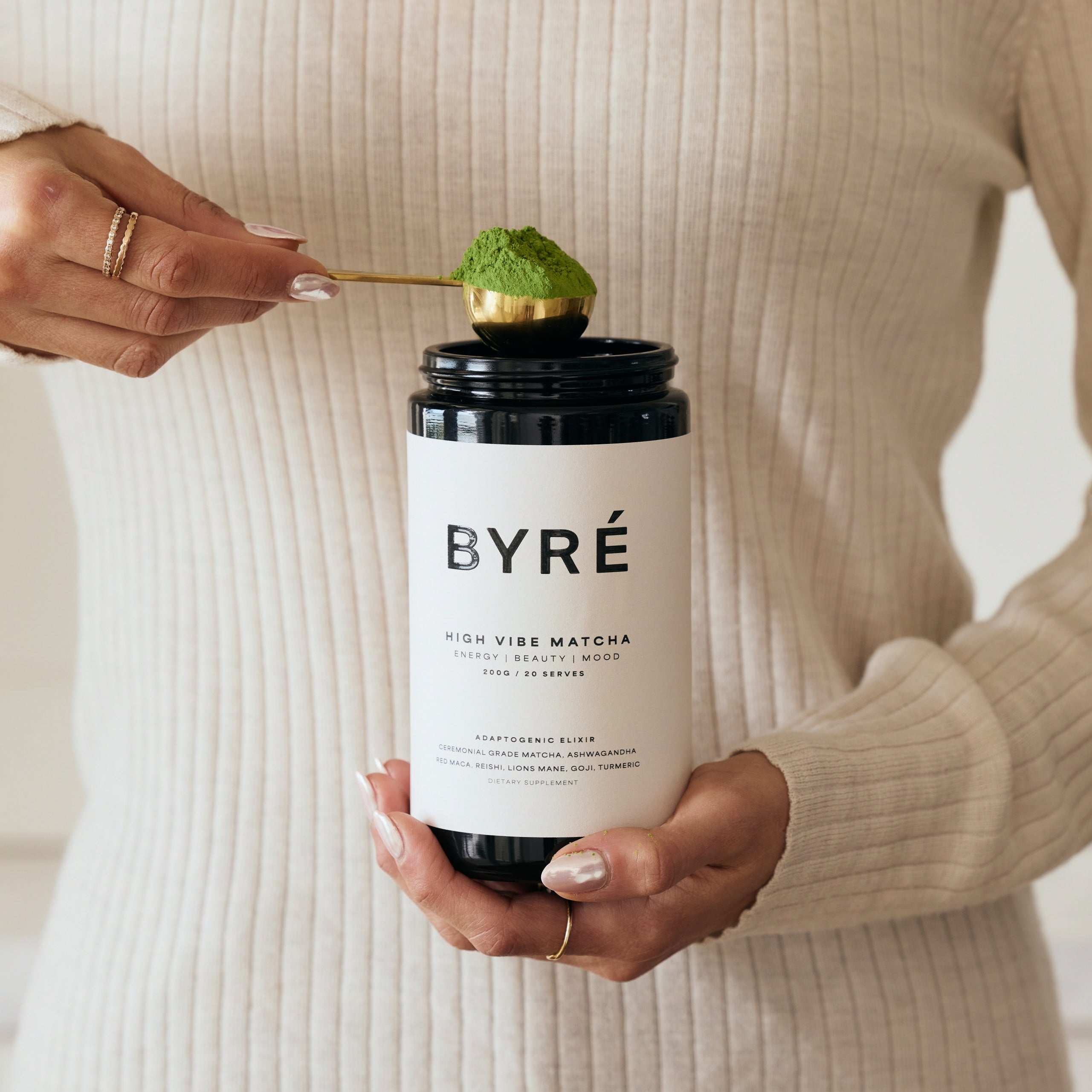 BYRE High Vibe Matcha 200g Jar