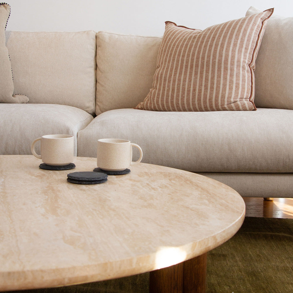 Cain Travertine Coffee Table