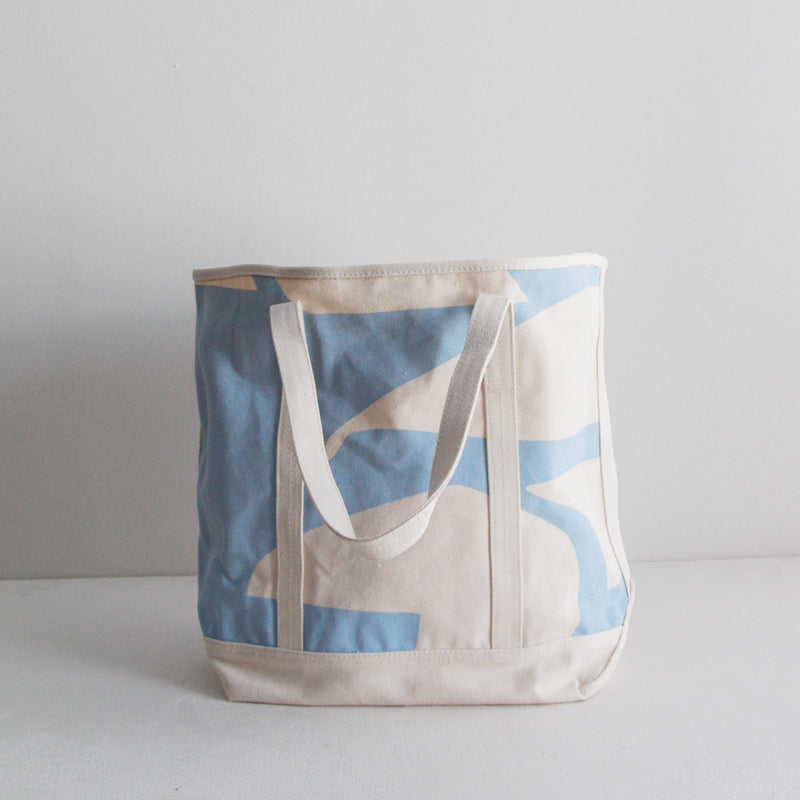 Summer Printed Tote Bag - Blue