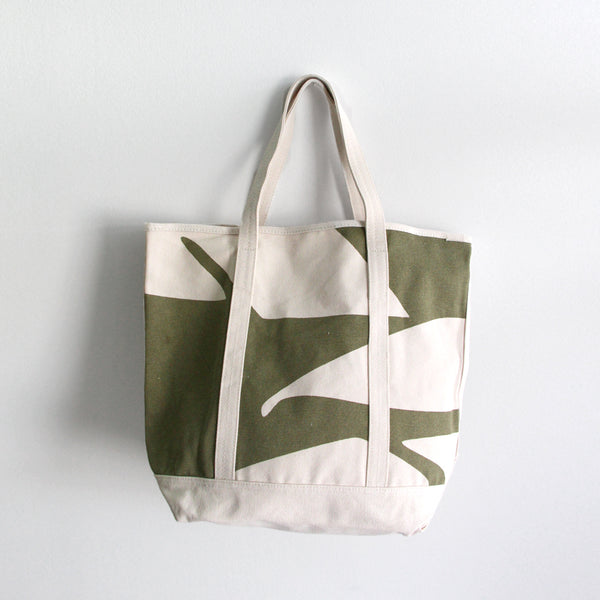 Summer Printed Tote Bag - Khaki