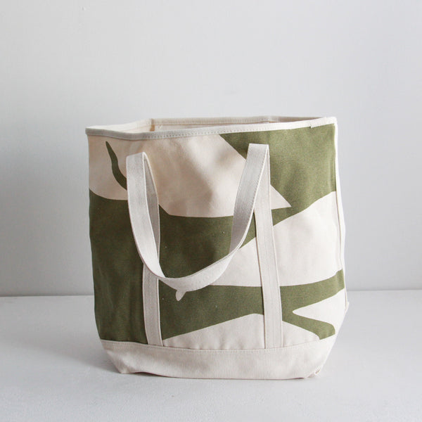 Summer Printed Tote Bag - Khaki