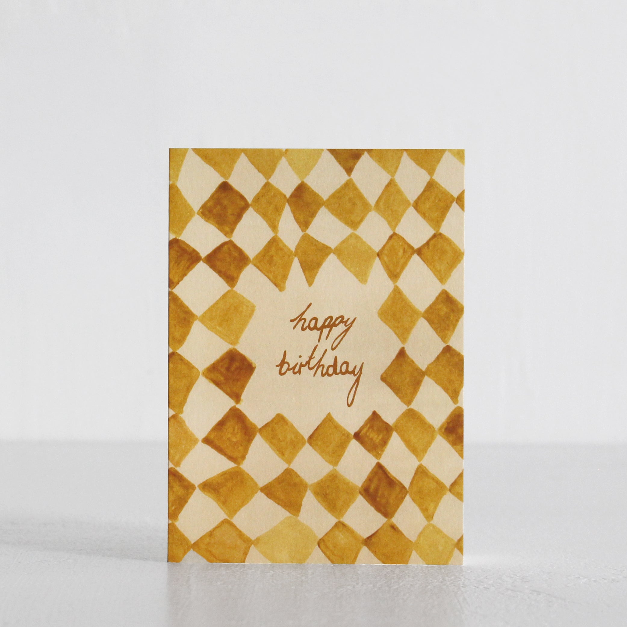 Happy Birthday - Yellow Diamonds