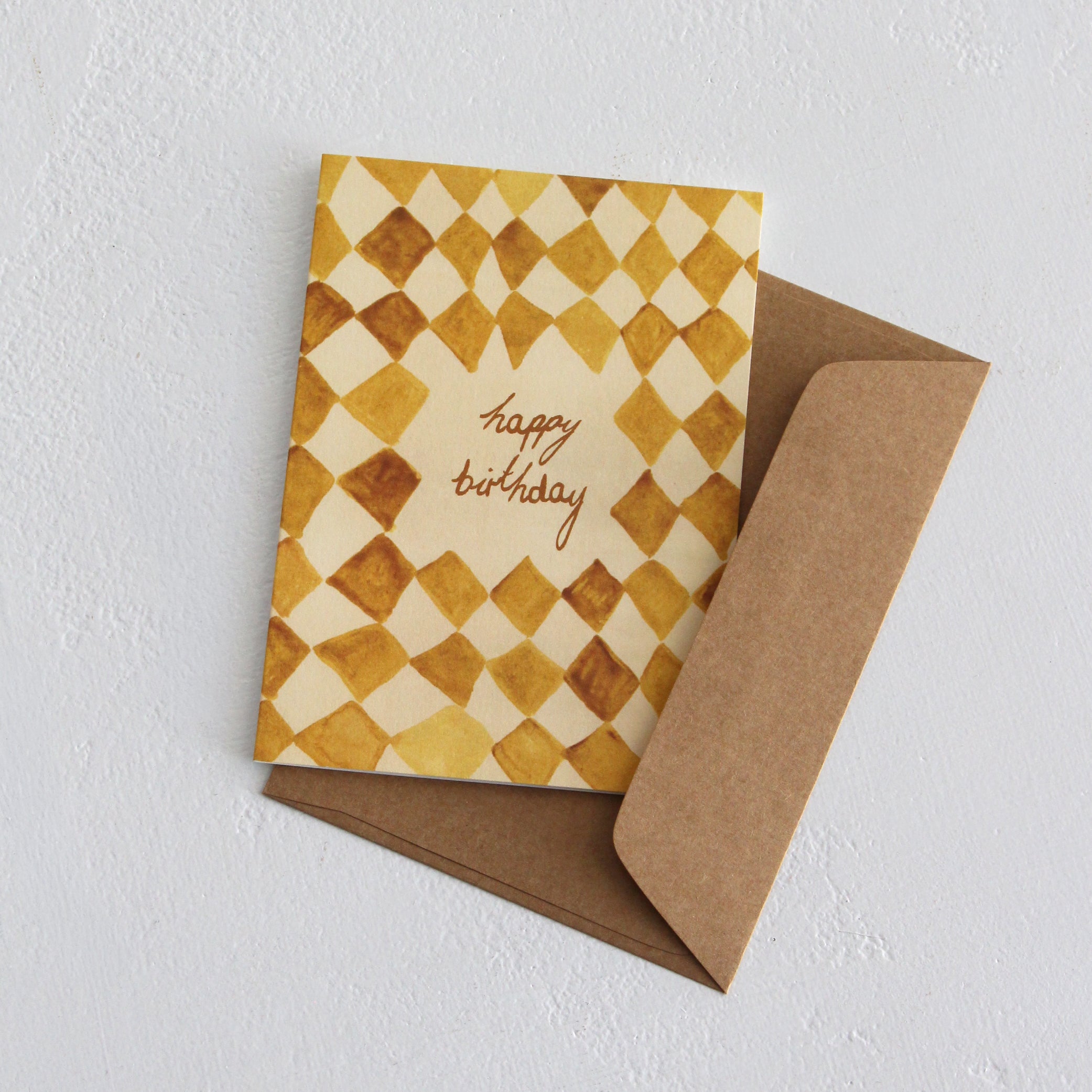 Happy Birthday - Yellow Diamonds