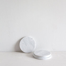 Carrara Marble Coaster Set of 4 - White