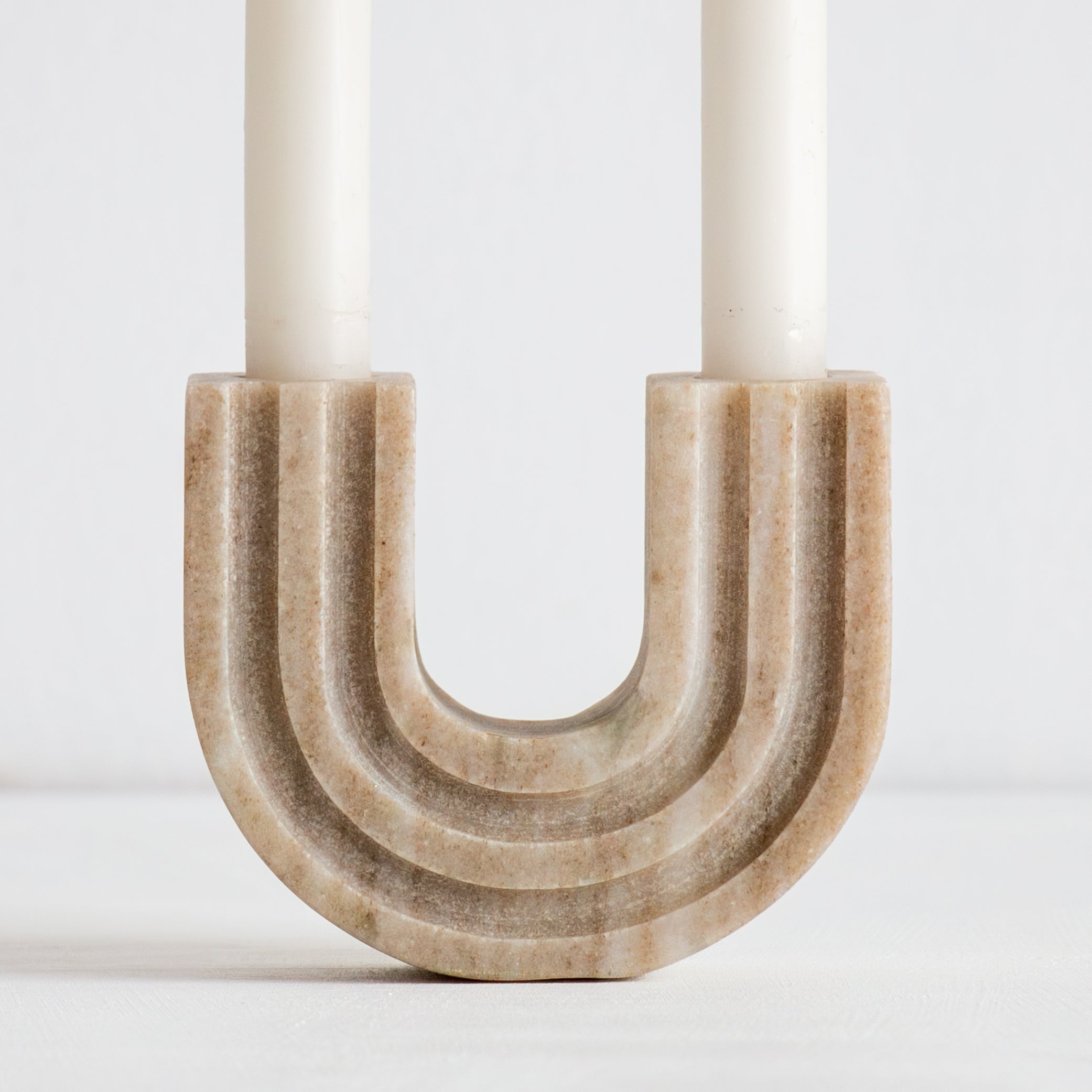Casa Marble Candle Holder  - Natural