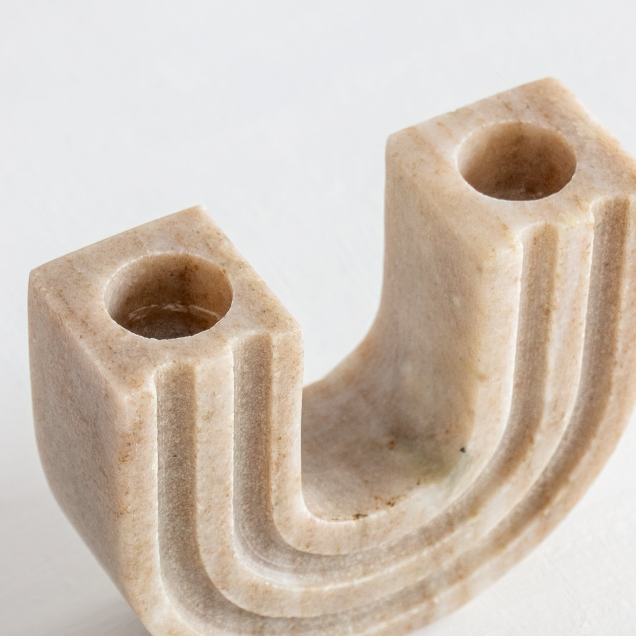 Casa Marble Candle Holder  - Natural