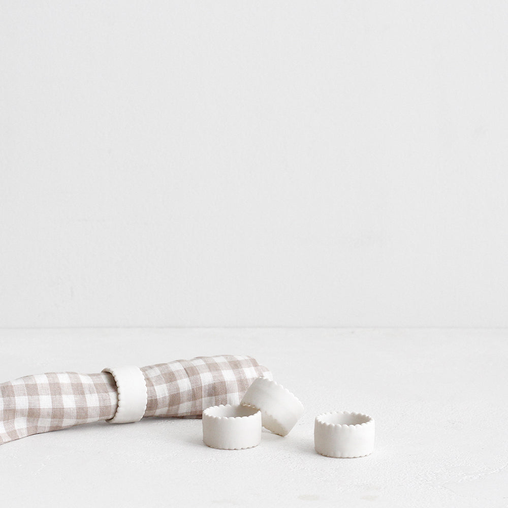 White ceramic hotsell napkin rings
