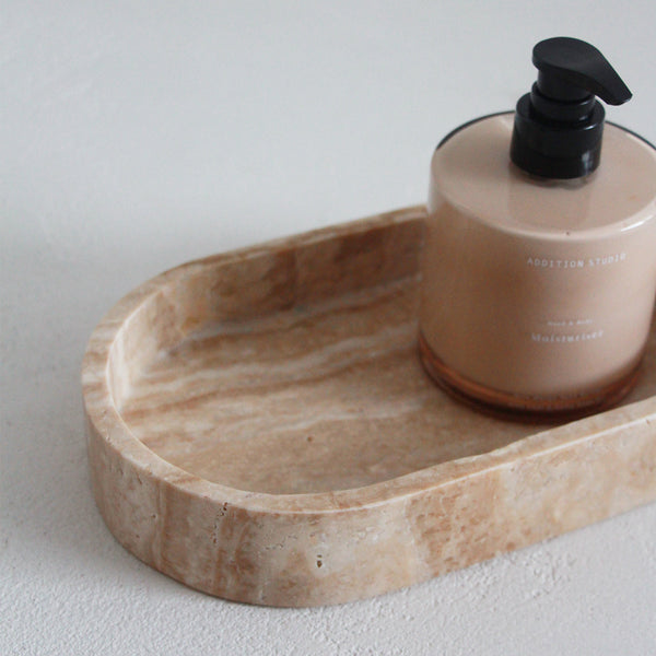Chios Travertine Oval Tray