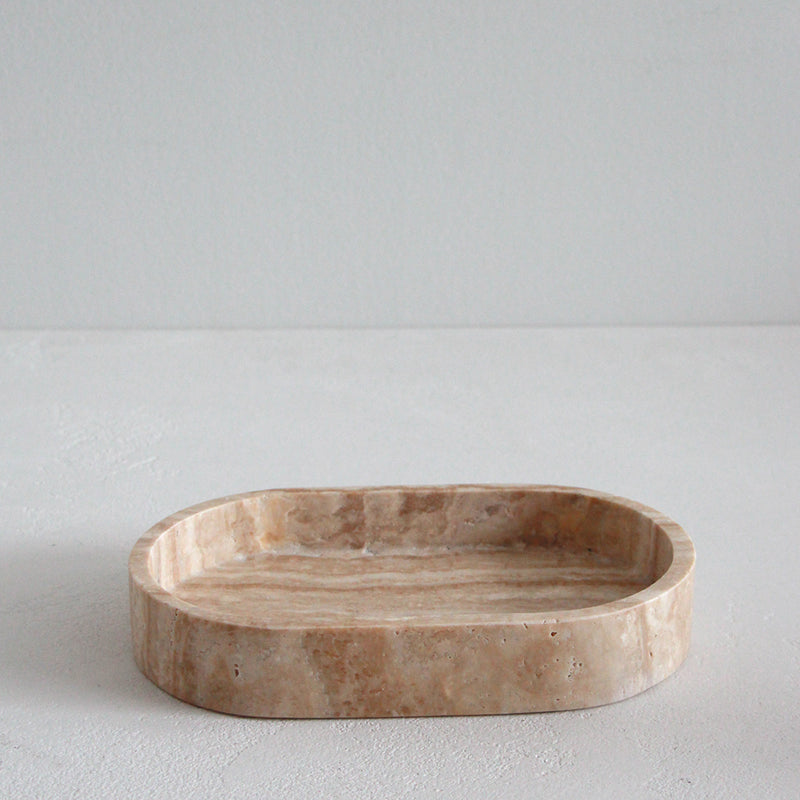 Chios Travertine Oval Tray