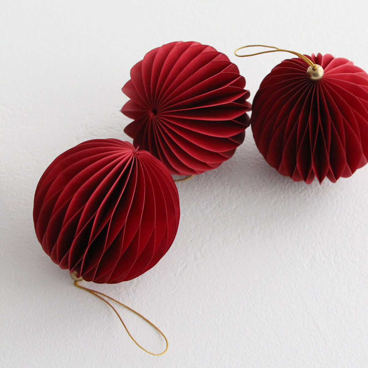 Christmas Decoration Bauble Set of 4 - Red
