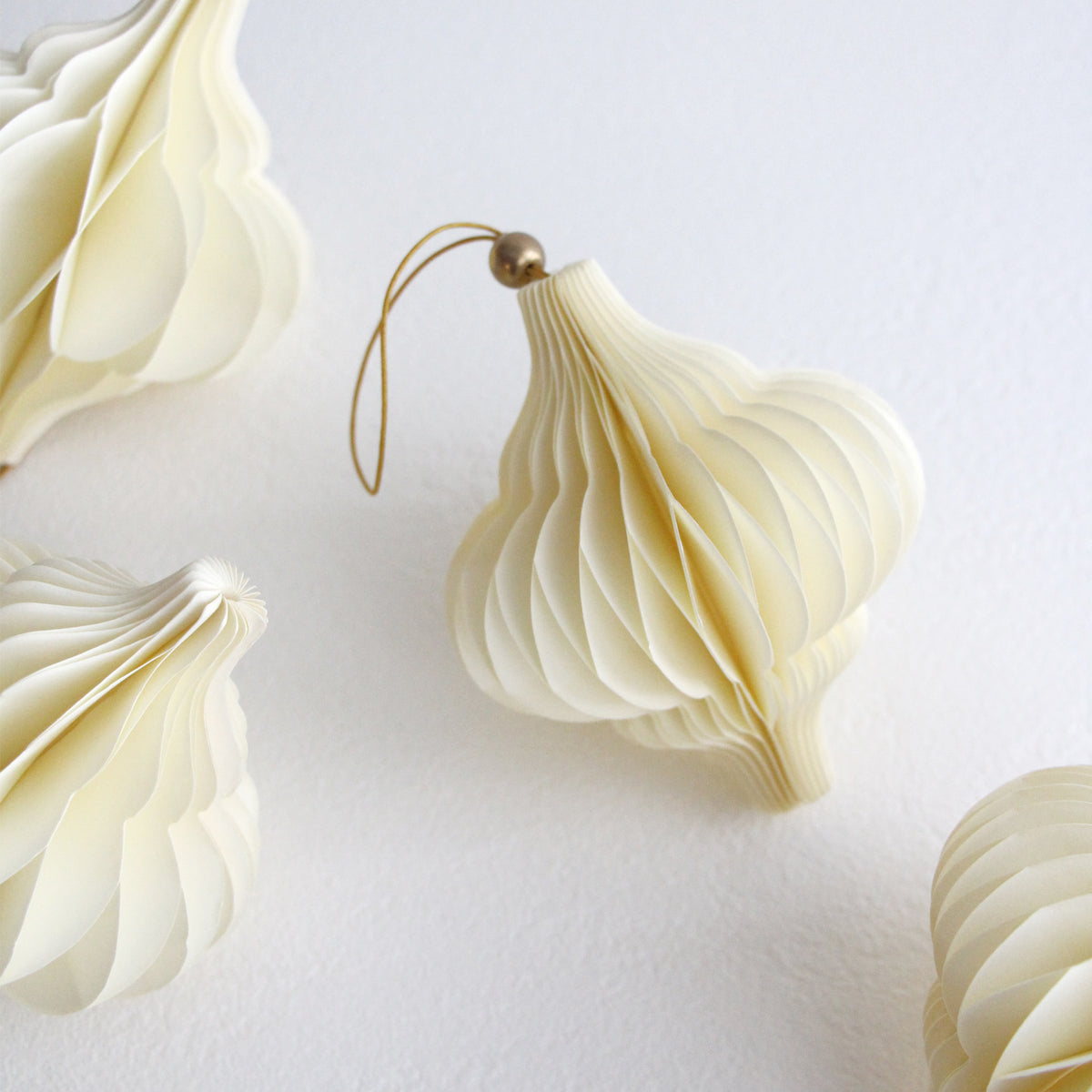 Christmas Decoration Lantern Set of 4 - Cream