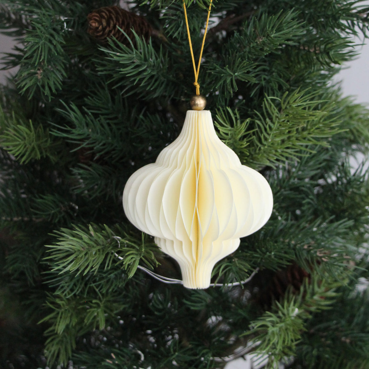 Christmas Decoration Lantern Set of 4 - Cream