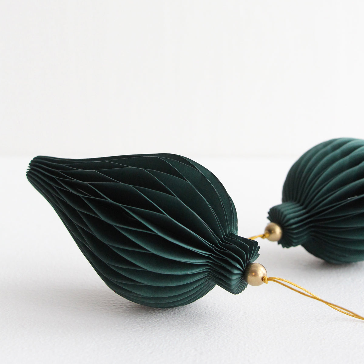 Christmas Decoration Teardrop Set of 4 - Emerald
