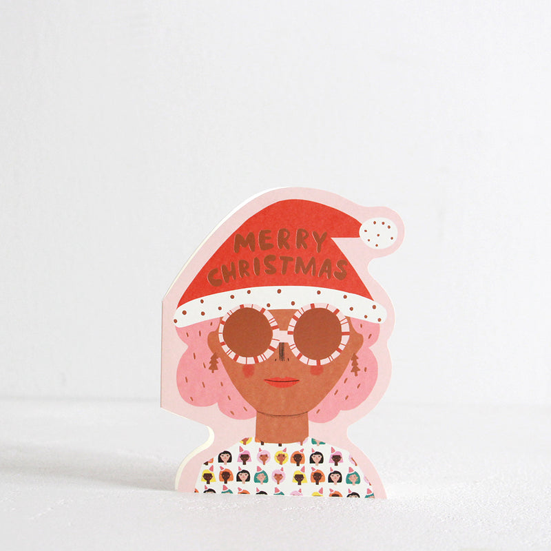 Christmas Party Girl Card