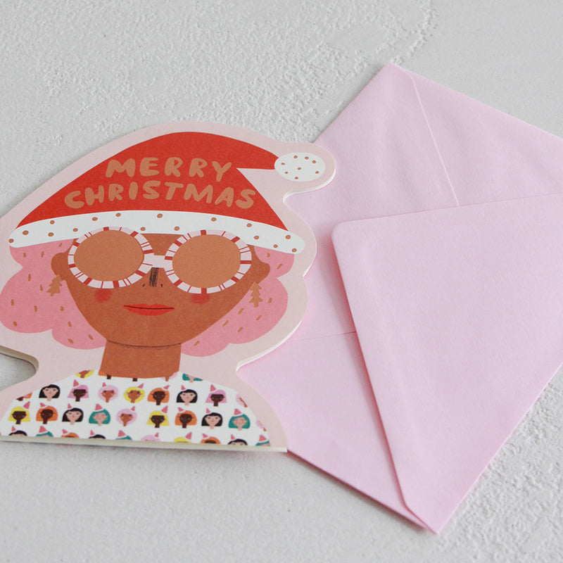 Christmas Party Girl Card