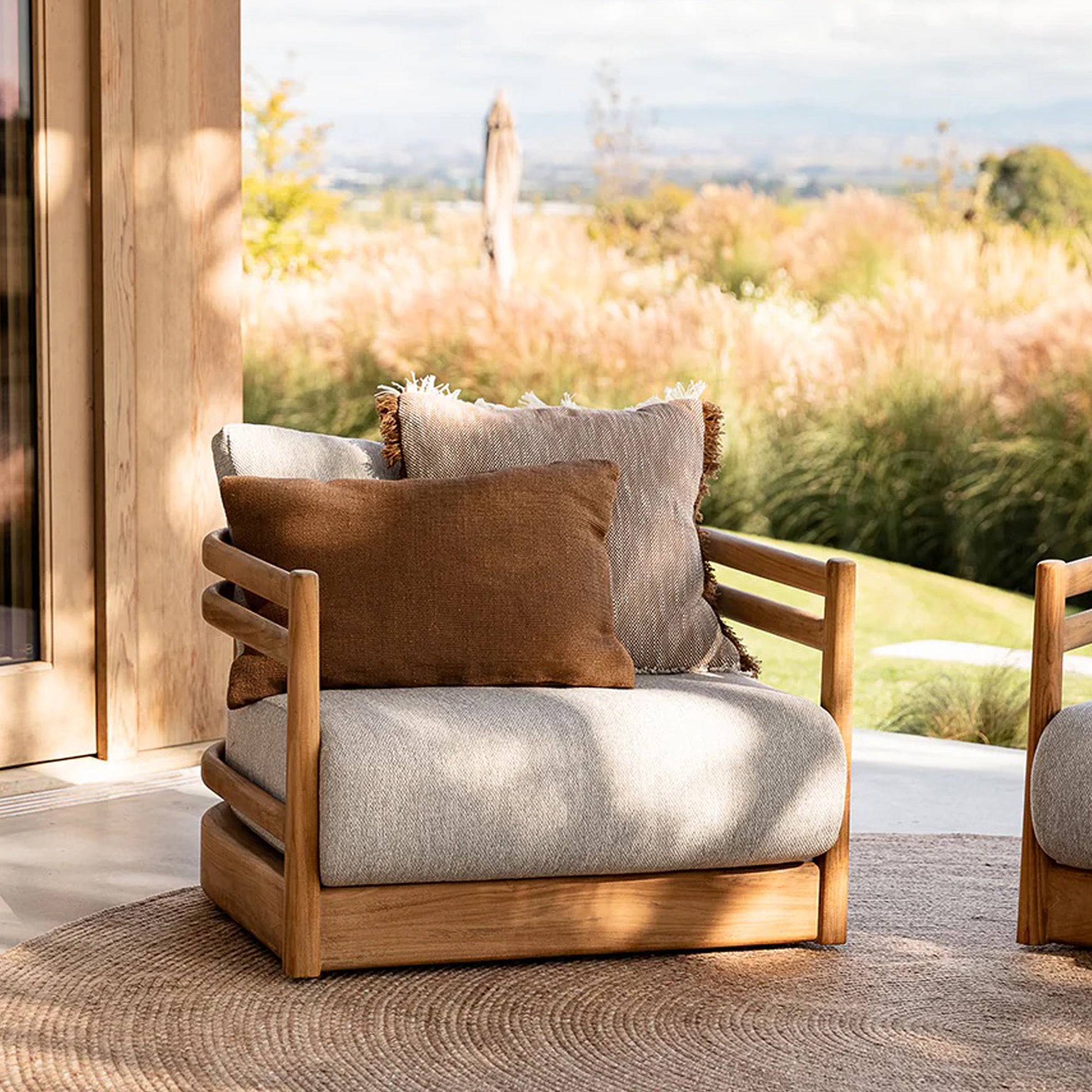 Clipper Lumbar Outdoor Cushion - Tobacco