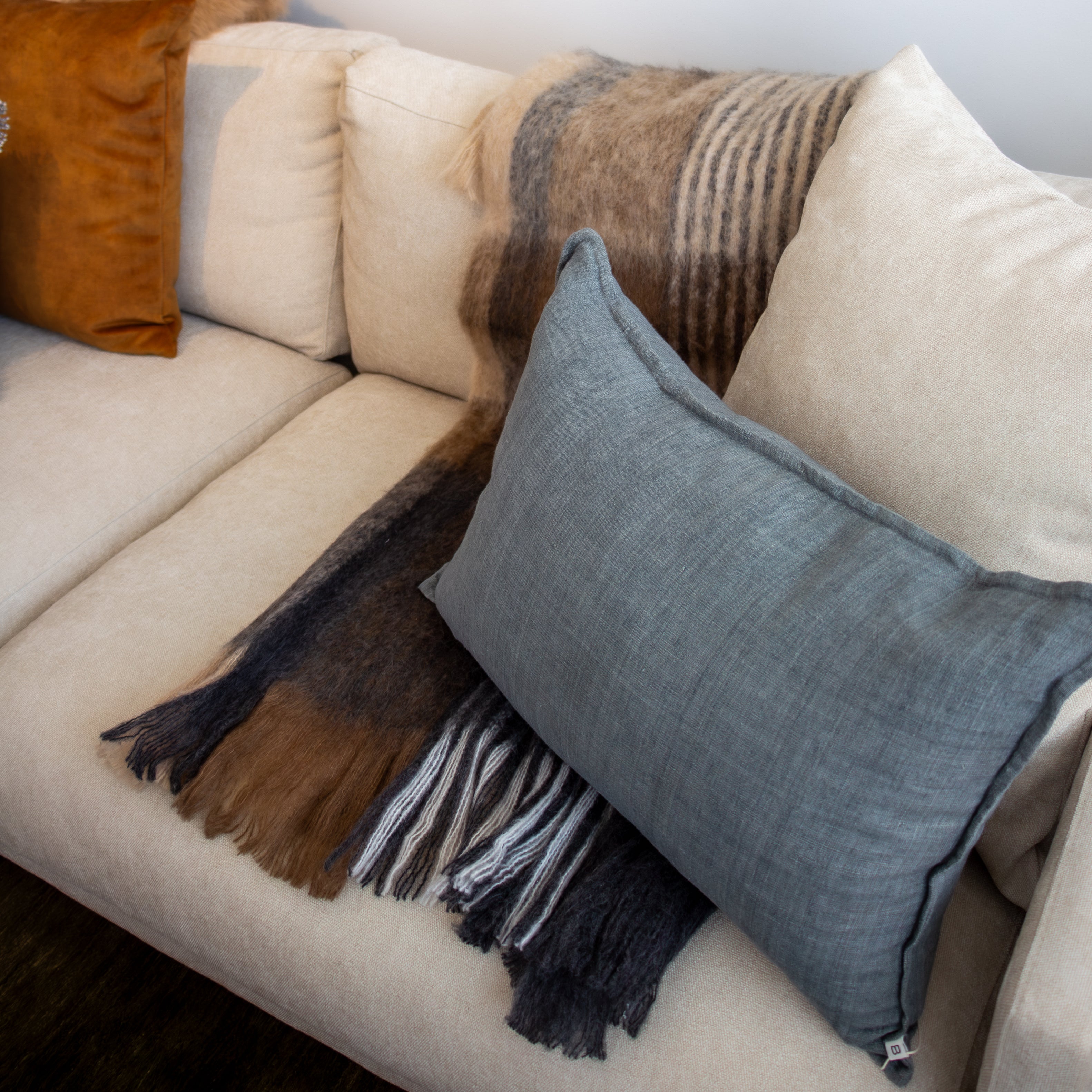 Clyde Wool Blend Throw - Multi Check