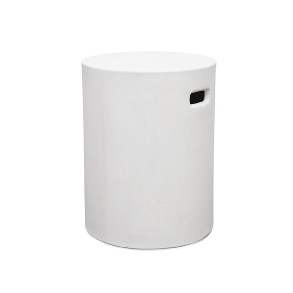 Concrete Pipe Stool - White