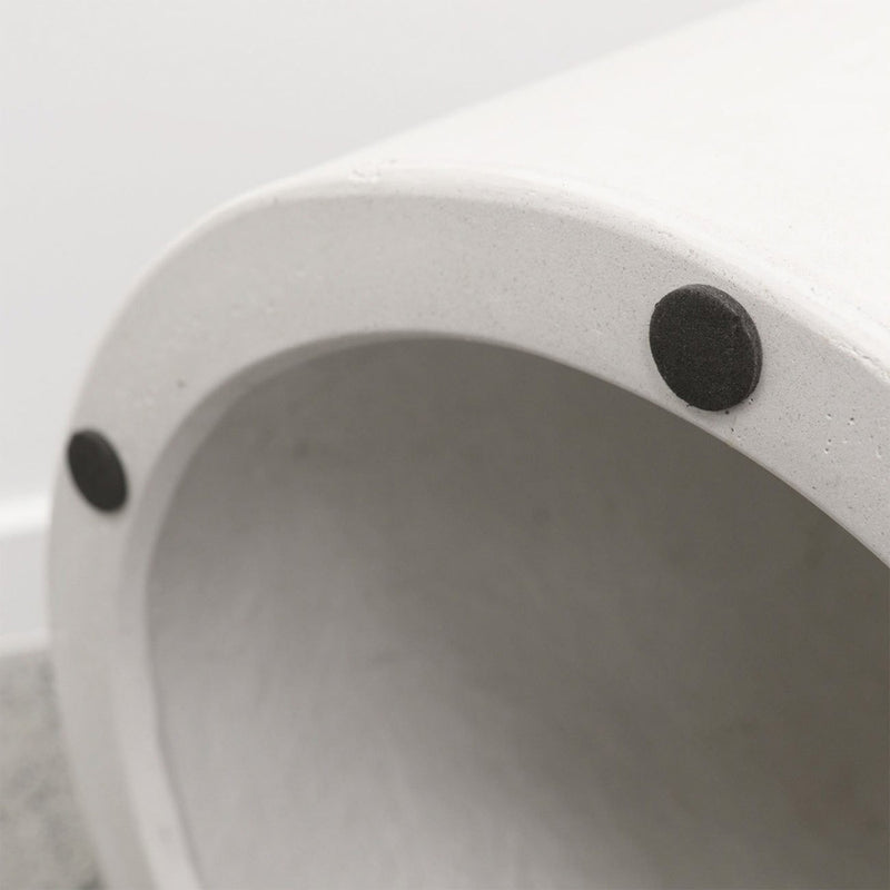 Concrete Pipe Stool - White