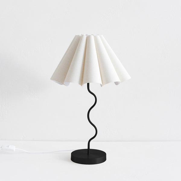 Cora Table Lamp - Black/Natural