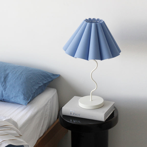 Cora Table Lamp - Blue/White