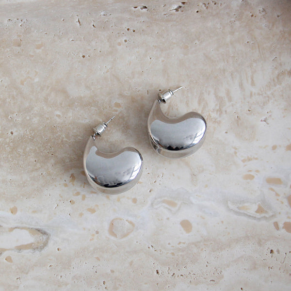 Curve Earrings - Silver