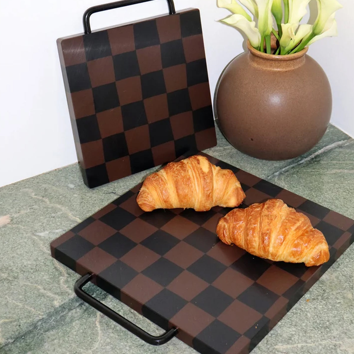 The Daily Chopping Board - Espresso Check, Petite