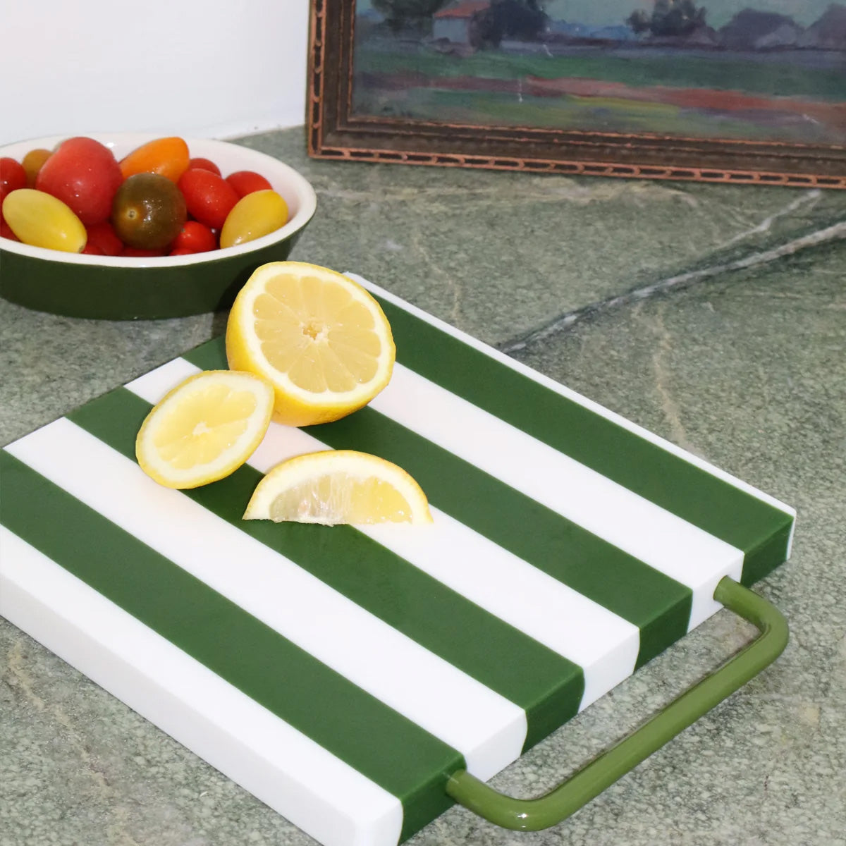 The Daily Chopping Board - Olive Stripe, Petite