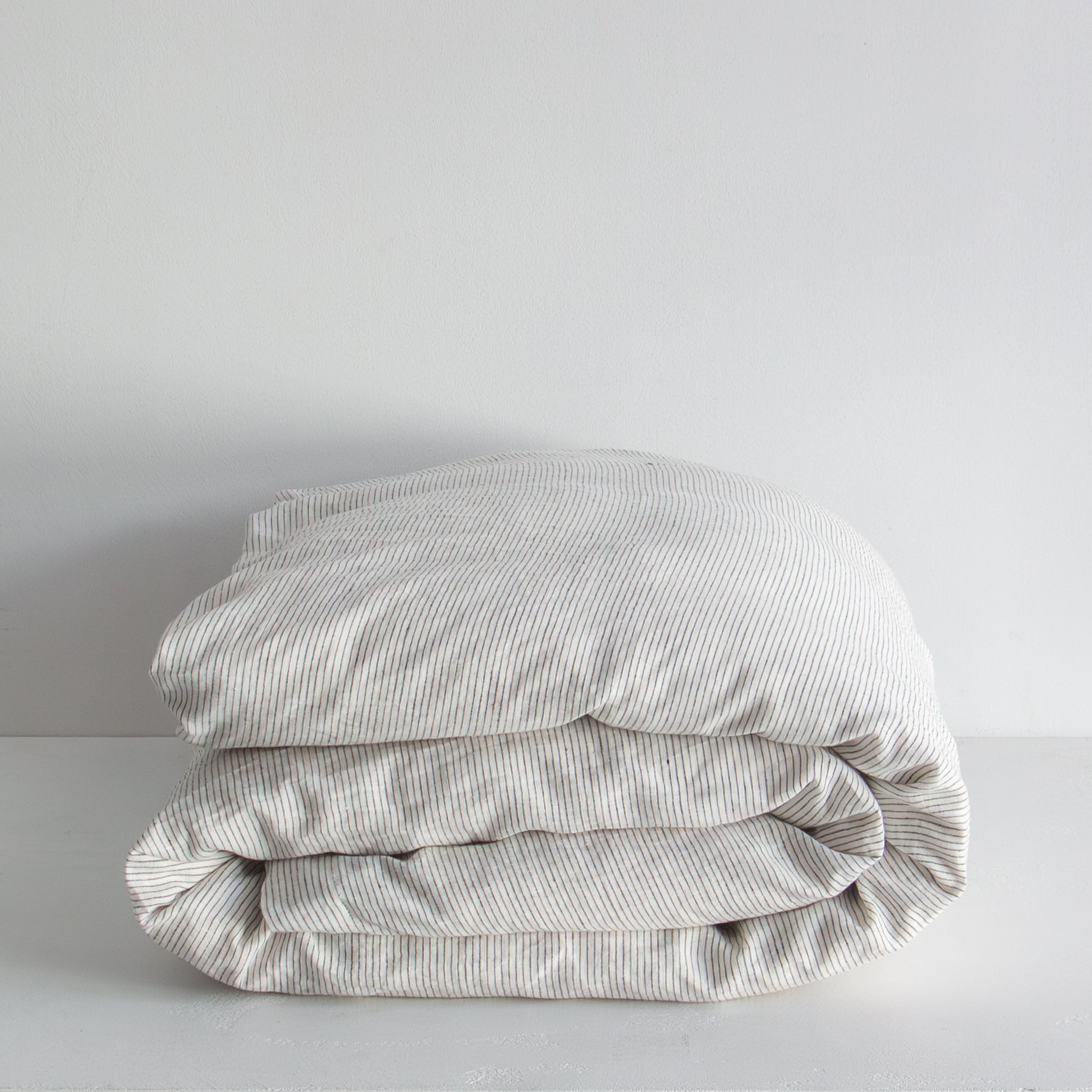 European Linen Duvet Cover - Pinstripe