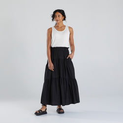 Eilisha Panelled Skirt - Black