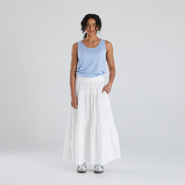 Eilisha Panelled Skirt - White