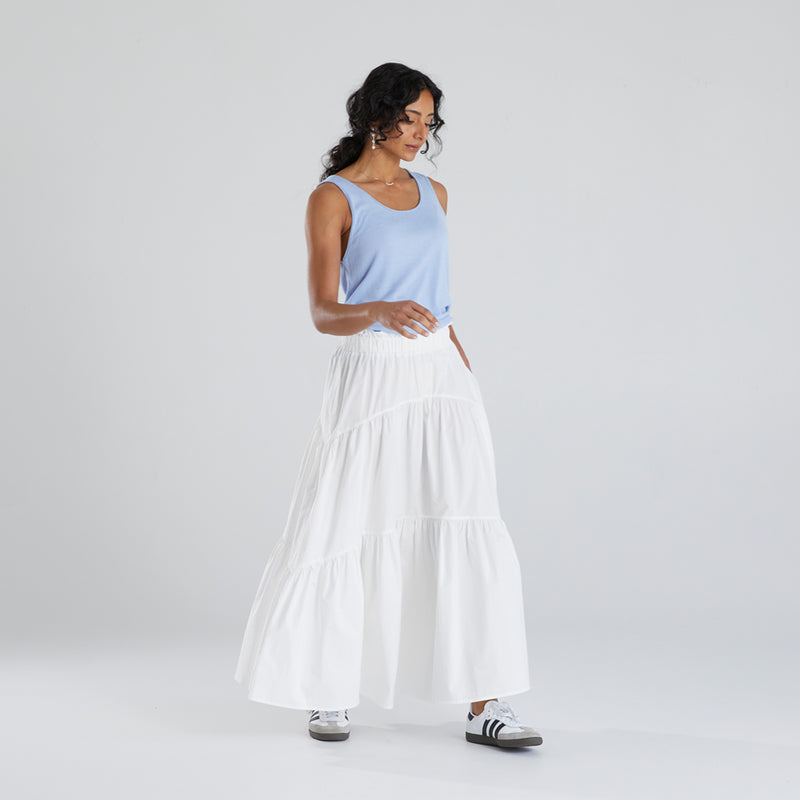 Eilisha Panelled Skirt - White