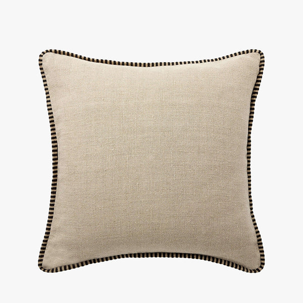 Enzo Black Heavy Linen Cushion