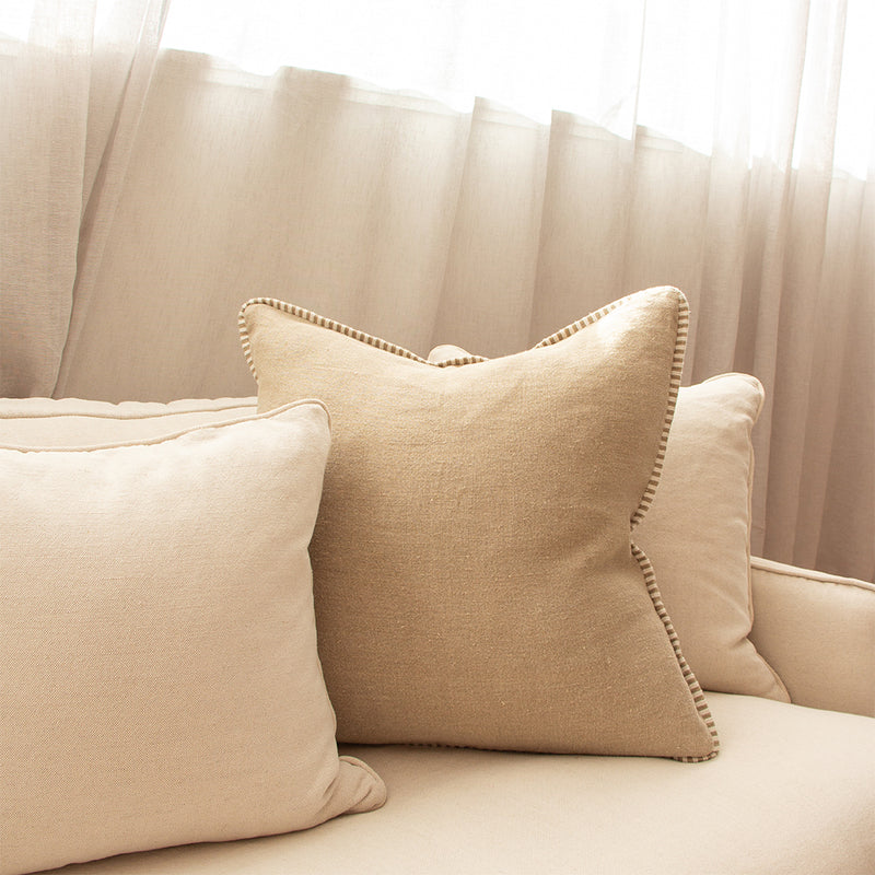 Enzo Chalk Heavy Linen Cushion