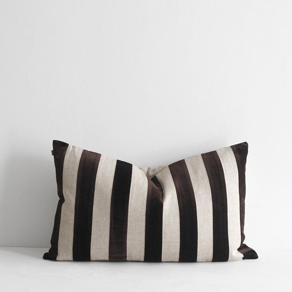 Etro Stripe Cushion - Chocolate