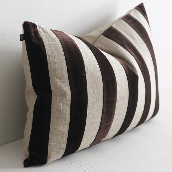 Etro Stripe Cushion - Chocolate