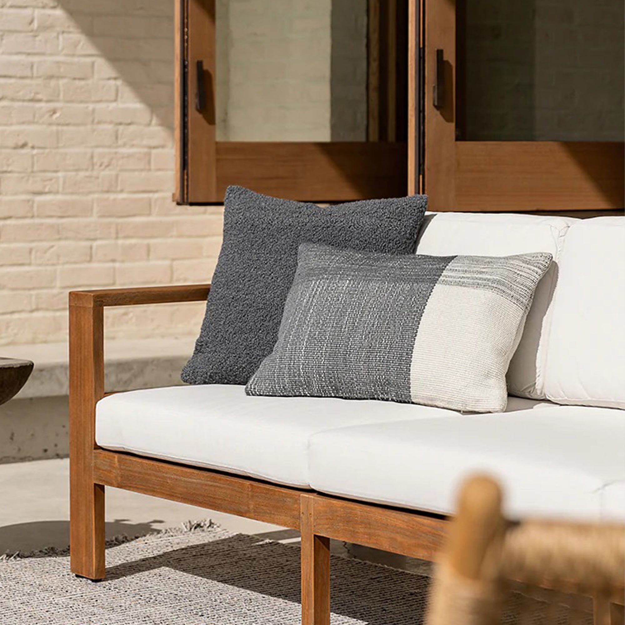 Finn Outdoor Cushion - Steel Blue