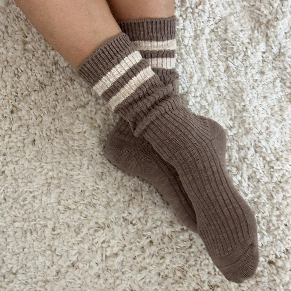 Cottage Varsity Socks - Flax