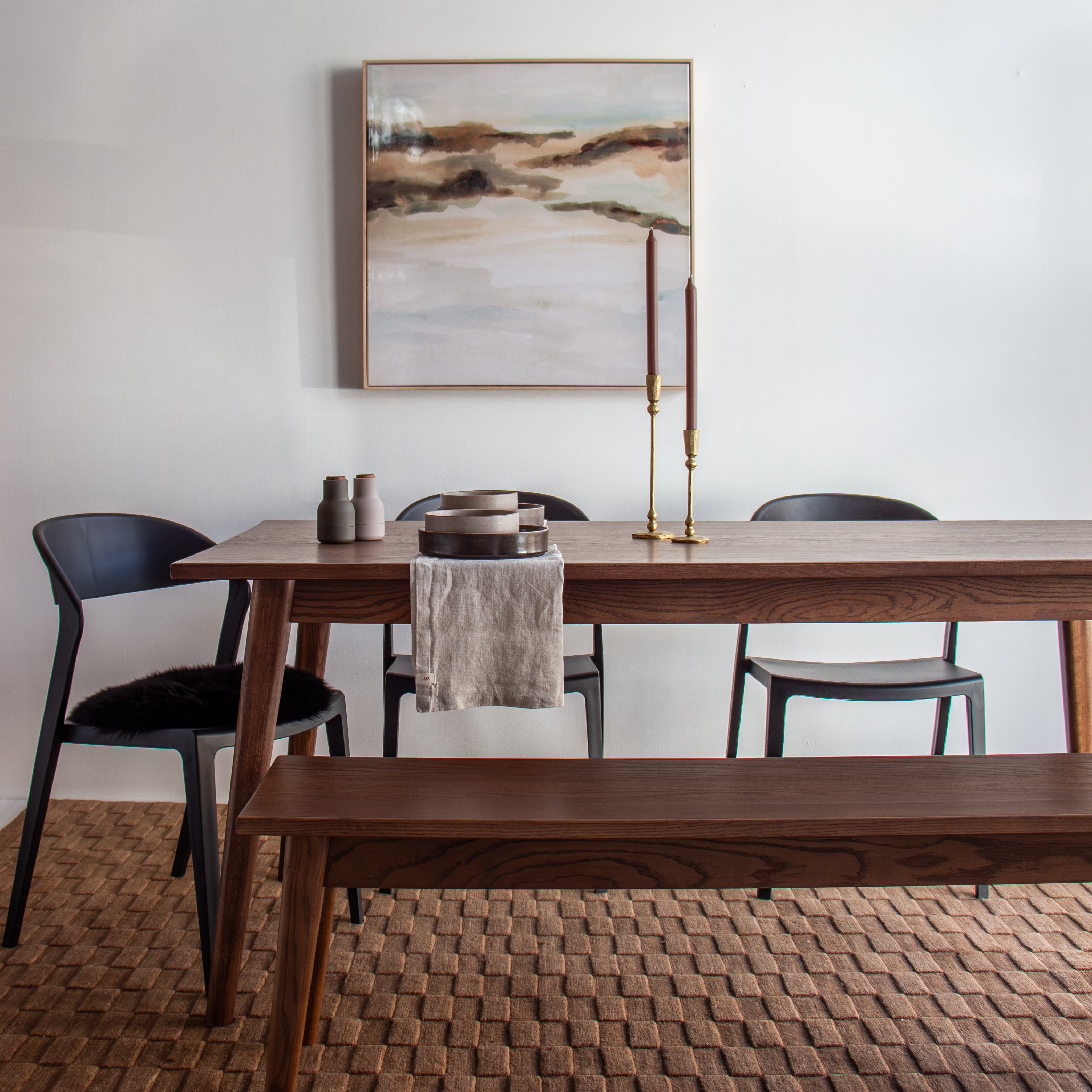 Frankie Bench Seat - Walnut