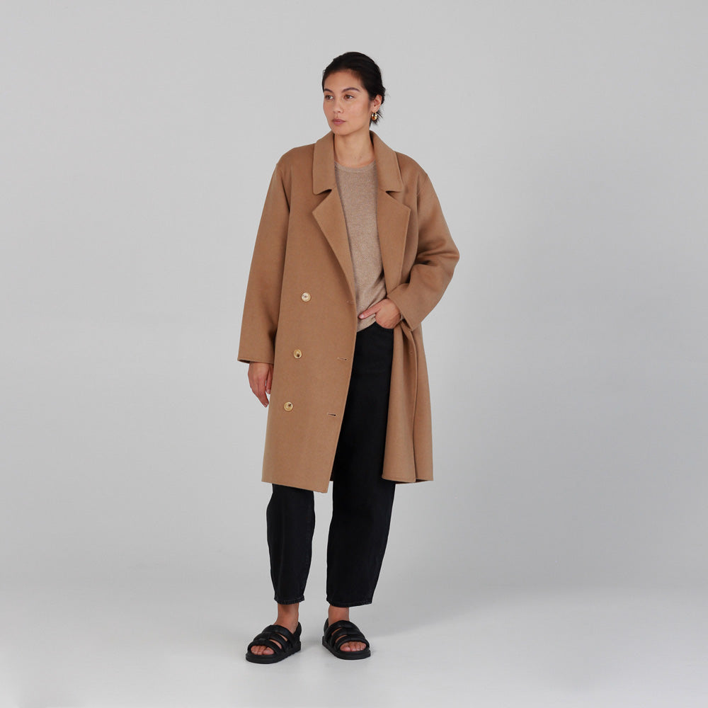 Genevieve Wool Coat - Caramel