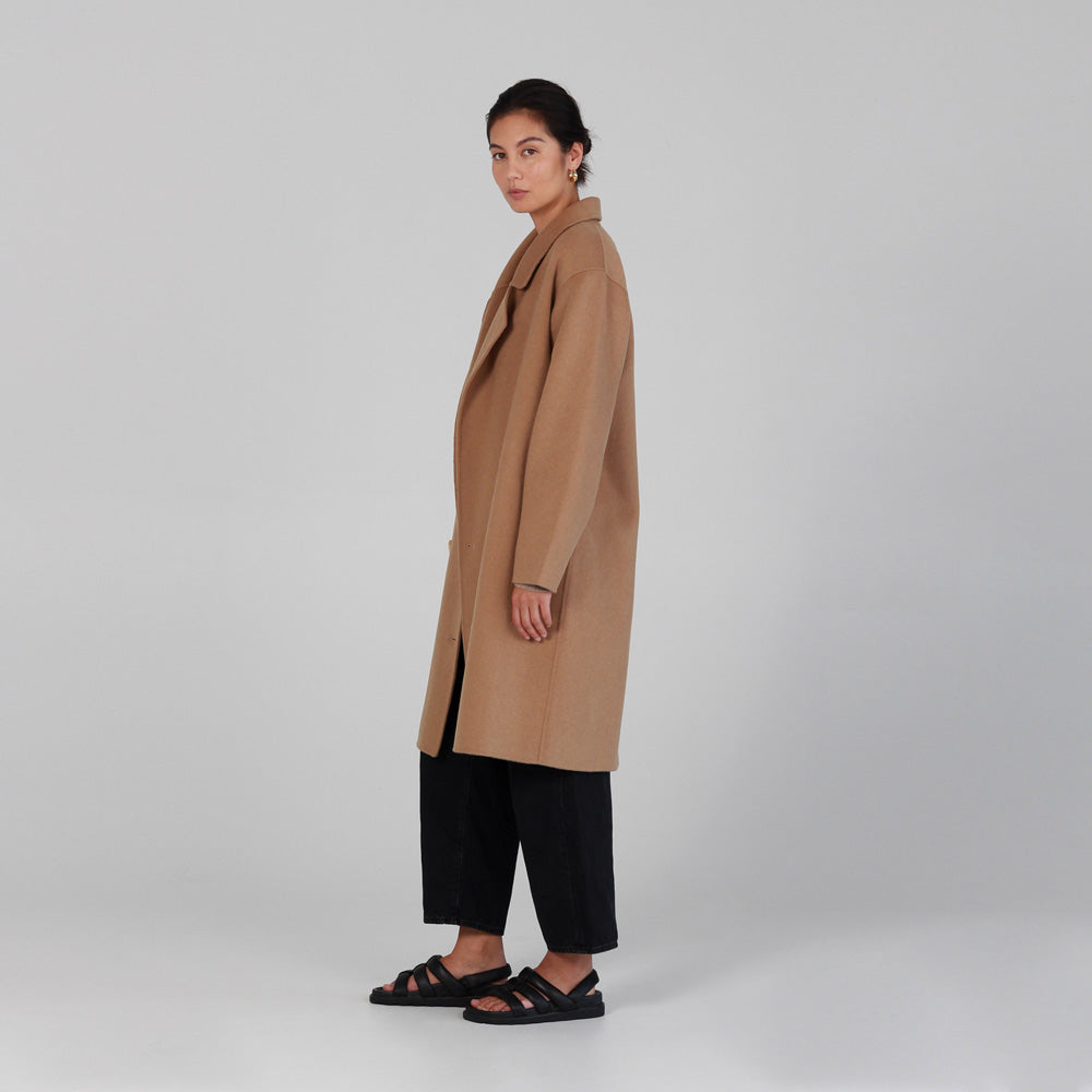 Genevieve Wool Coat - Caramel
