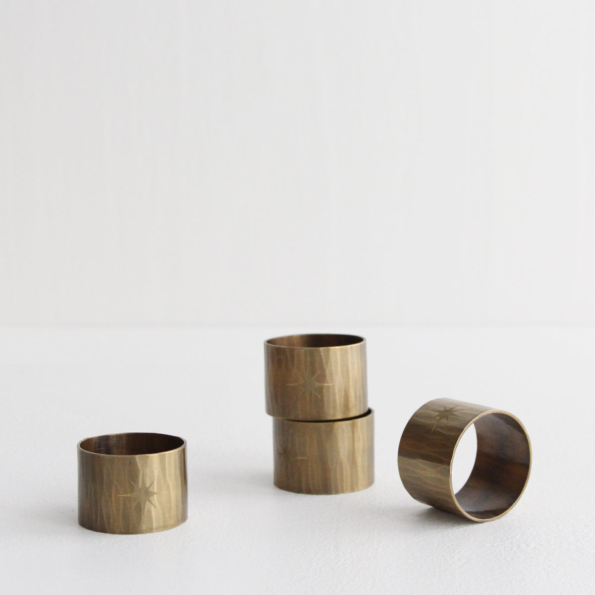 Gold Star Napkin Rings (Set of 4)