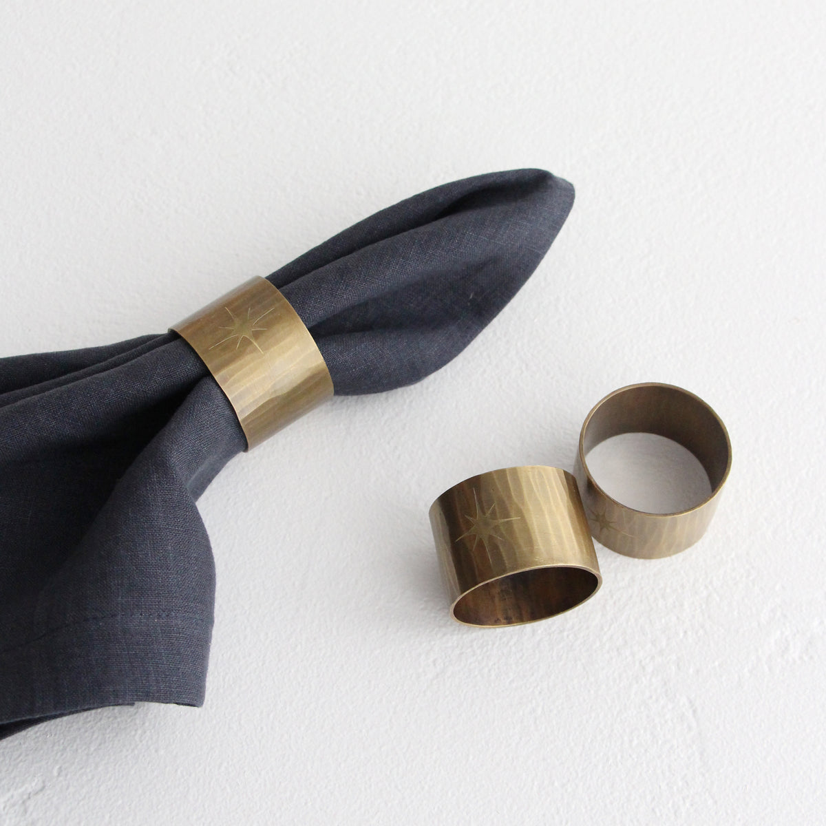 Gold Star Napkin Rings (Set of 4)