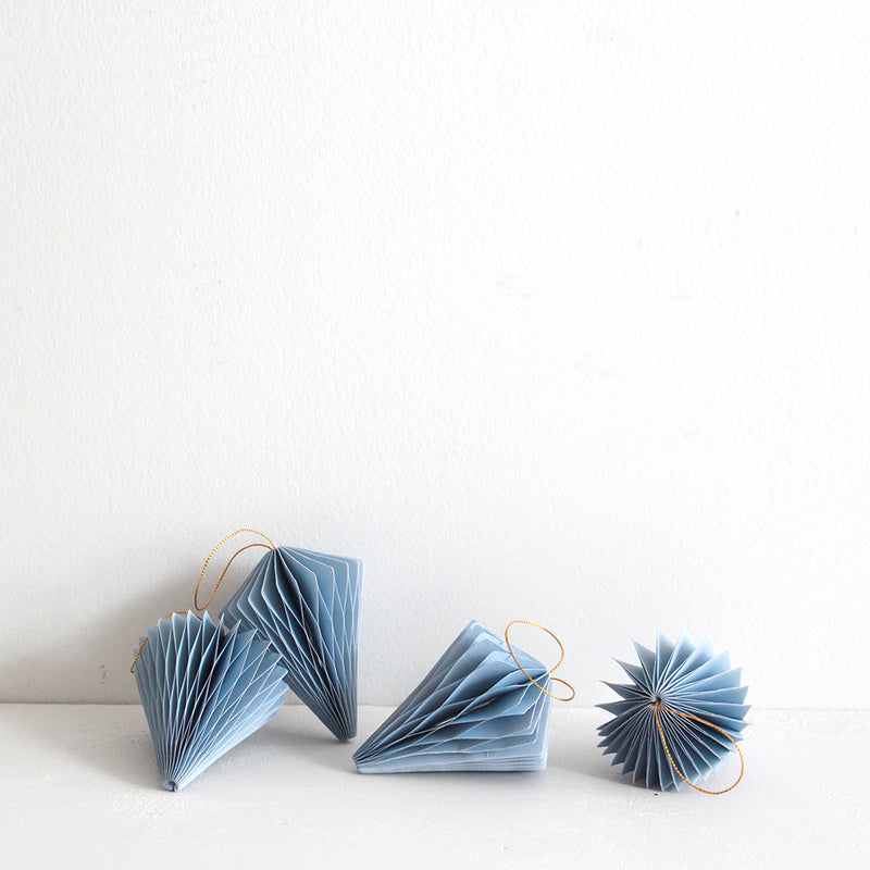 Hanging Christmas Decoration - Icicle - Ice Blue (Set of 4)
