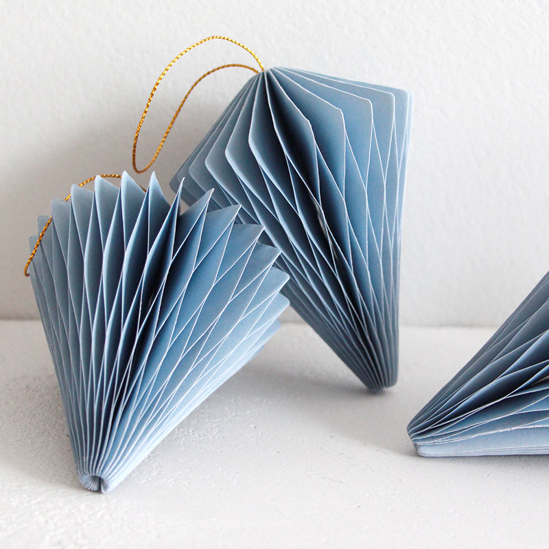 Hanging Christmas Decoration - Icicle - Ice Blue (Set of 4)