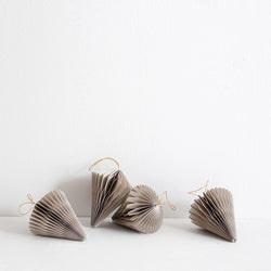 Hanging Christmas Decoration - Icicle - Pale Grey (Set of 4)